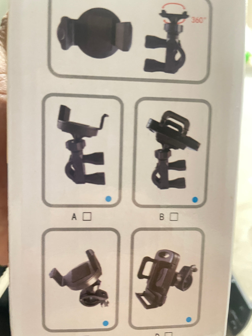 Set of icons or symbols on a card with different designs.