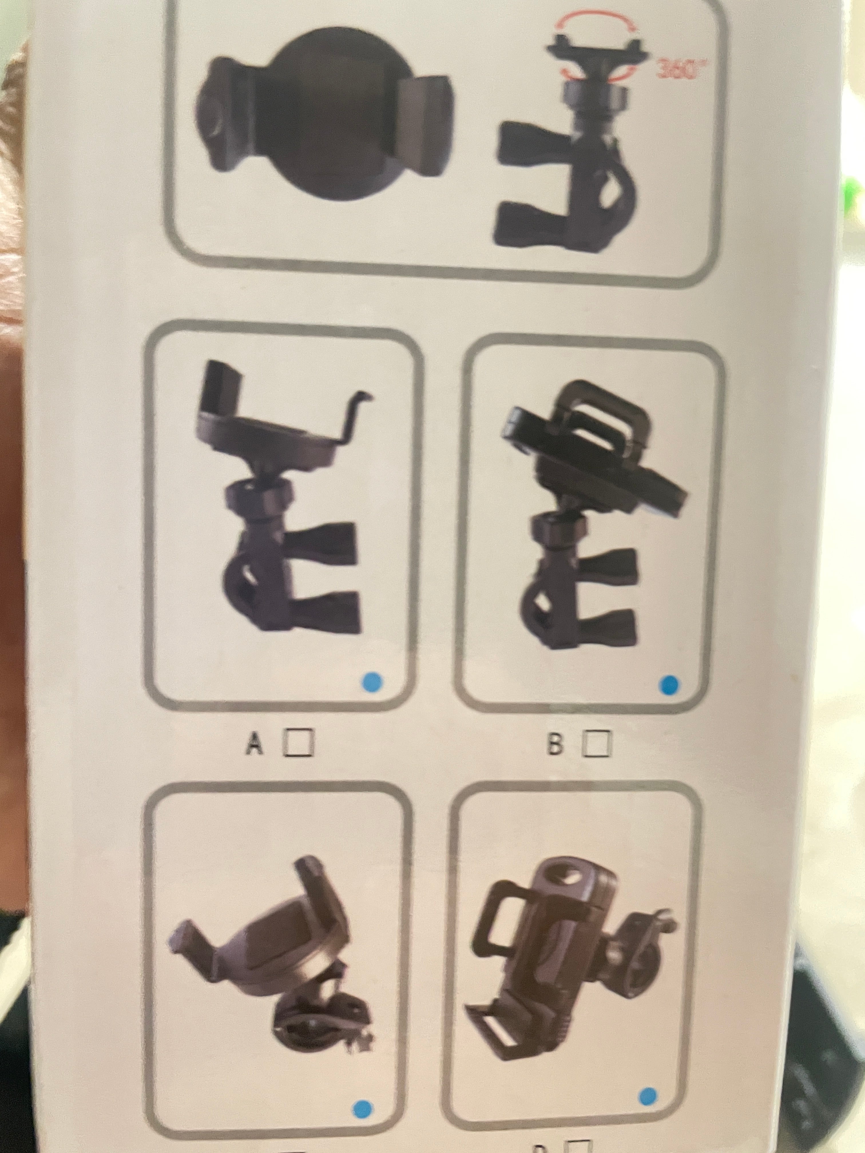 Set of icons or symbols on a card with different designs.