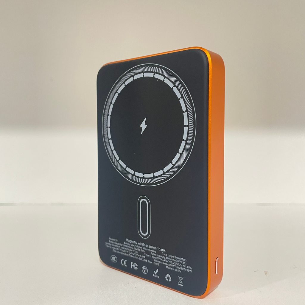 Wireless Magnetic Battery Bank – 10,000mAh, 15W Fast Charge