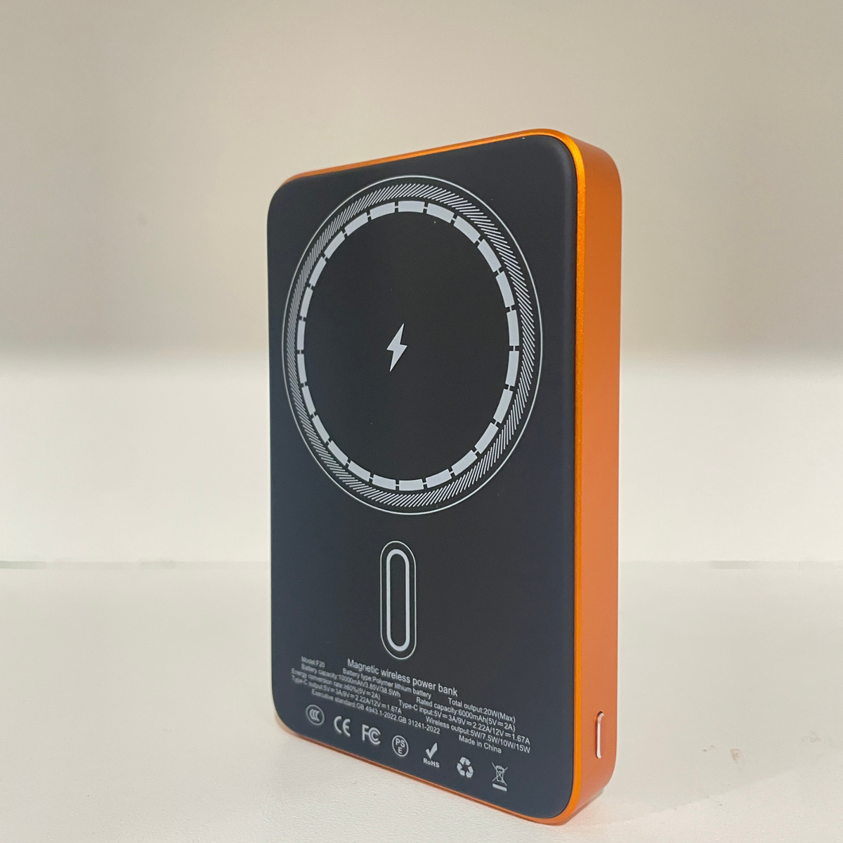 Wireless Magnetic Battery Bank – 10,000mAh, 15W Fast Charge