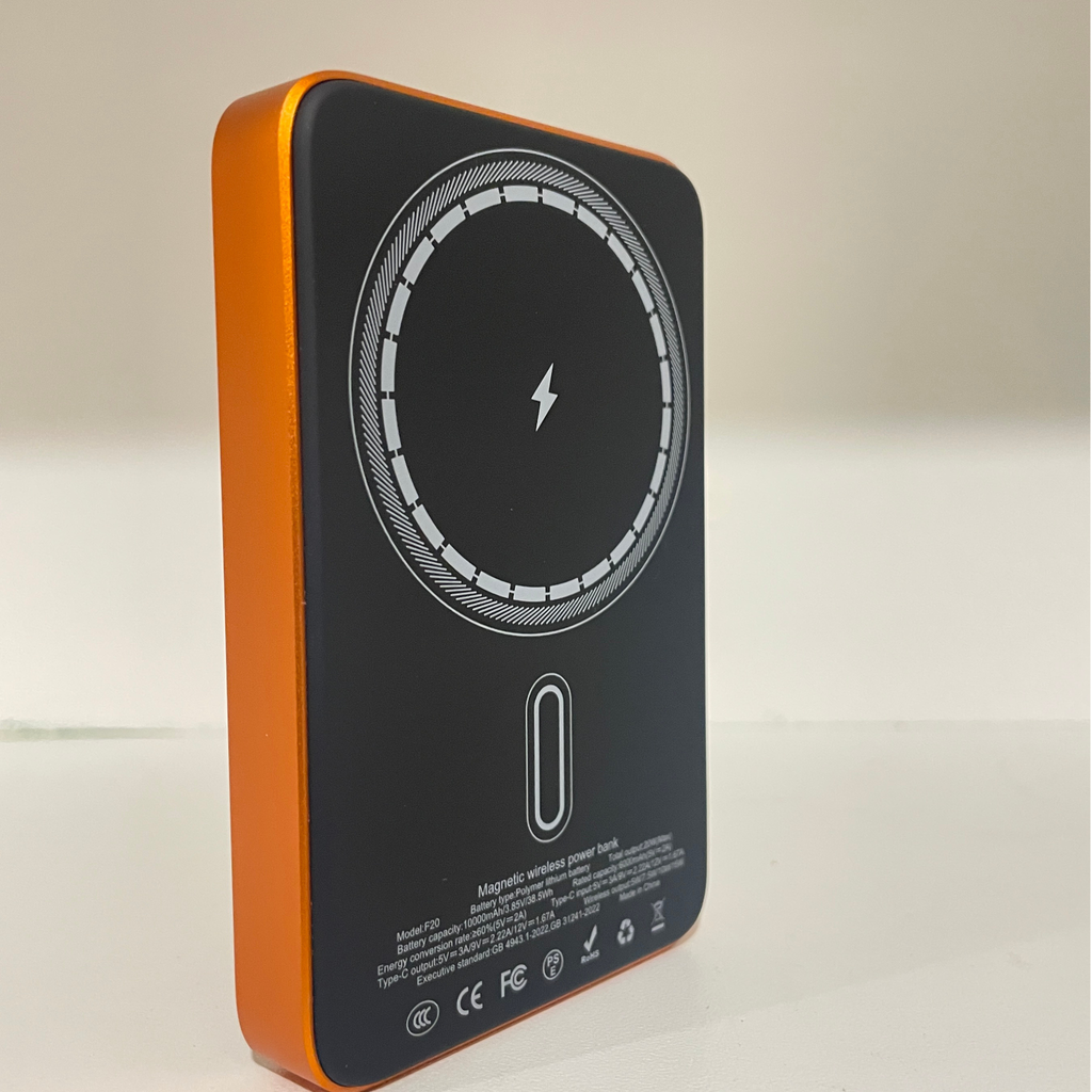 Wireless Magnetic Battery Bank – 10,000mAh, 15W Fast Charge