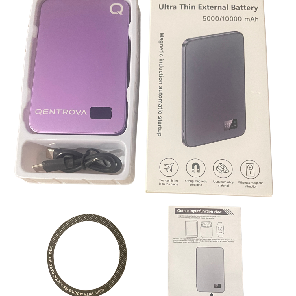 Wireless Magnetic Battery Bank – 10,000mAh, 15W Fast Charge