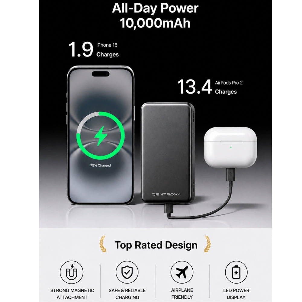 Wireless Phone Charger Battery Bank